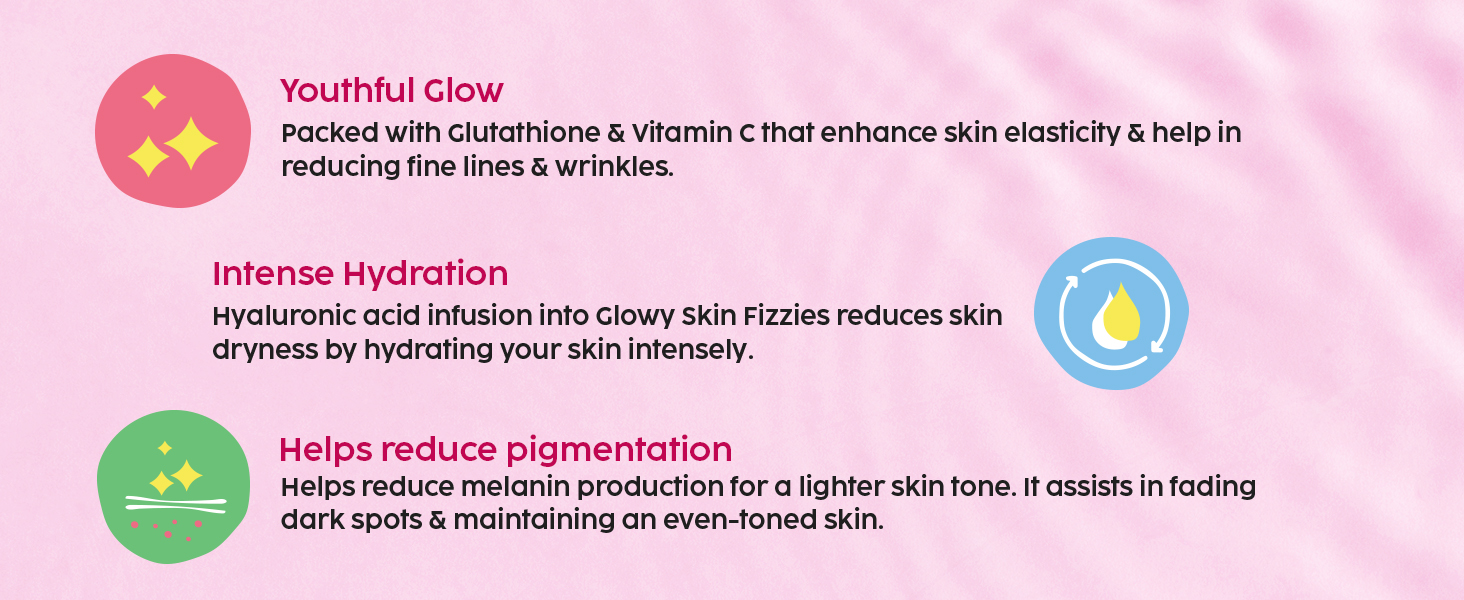 PLIX - THE PLANT FIX Glutathione Effervescent Tablets for Clear, Glowing & Youthful Skin | 500mg Glutathione, Vit E & Hyaluronic Acid | No Maltodextrin, No Sugar | Pack of 1 (15 tabs) | Strawberry