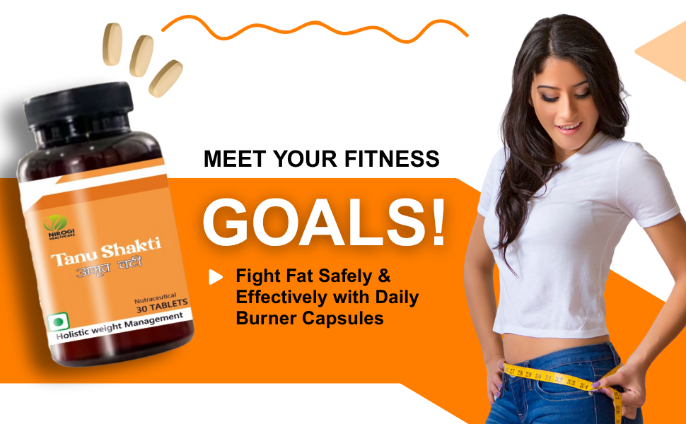 Tanu Shakti Tablets Fat Burner for Weight Loss with L-Carnitine, herbal slimming drink, Garcinia Cambogia & Green Coffee Extract | Weight Management Supplement Product for Men & Women | 60 Veg Tablets - Pack of 2
