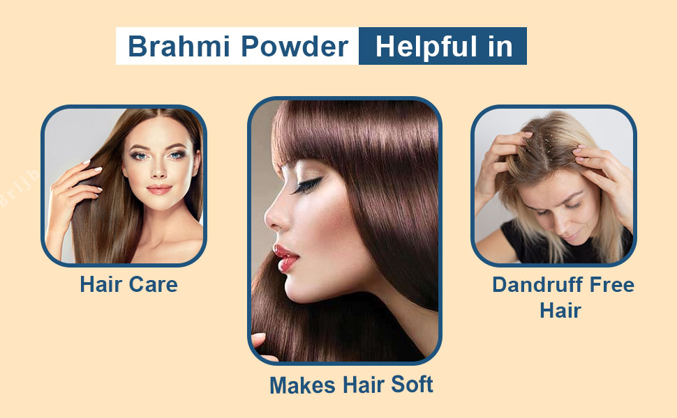Brijbooti Organic Brahmi Powder 200 Grams For Hair Growth | Eating | Hair Cleanser & Hair Care
