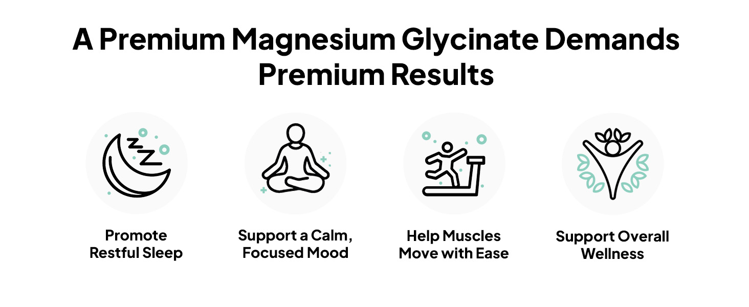 Organics Ocean Pure Magnesium Glycinate Supplement with Zinc, 90 Capsules