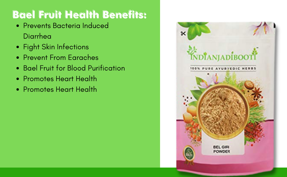 IndianJadiBooti Bael Fruit Powder | Aegle marmelos | Wood Apple Powder – Natural Digestive & Cooling Herb | 900 Grams Pack | (Pack Of 2)