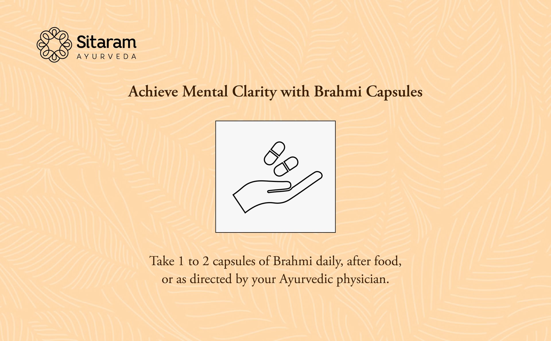 Sitaram Ayurveda Brahmi Capsules | Ayurvedic Brain Wellness Formula with Brahmi Extract | Helps Support Memory, Focus, Mental Clarity, Alertness & Stress Balance | Daily Cognitive Care | 60 nos