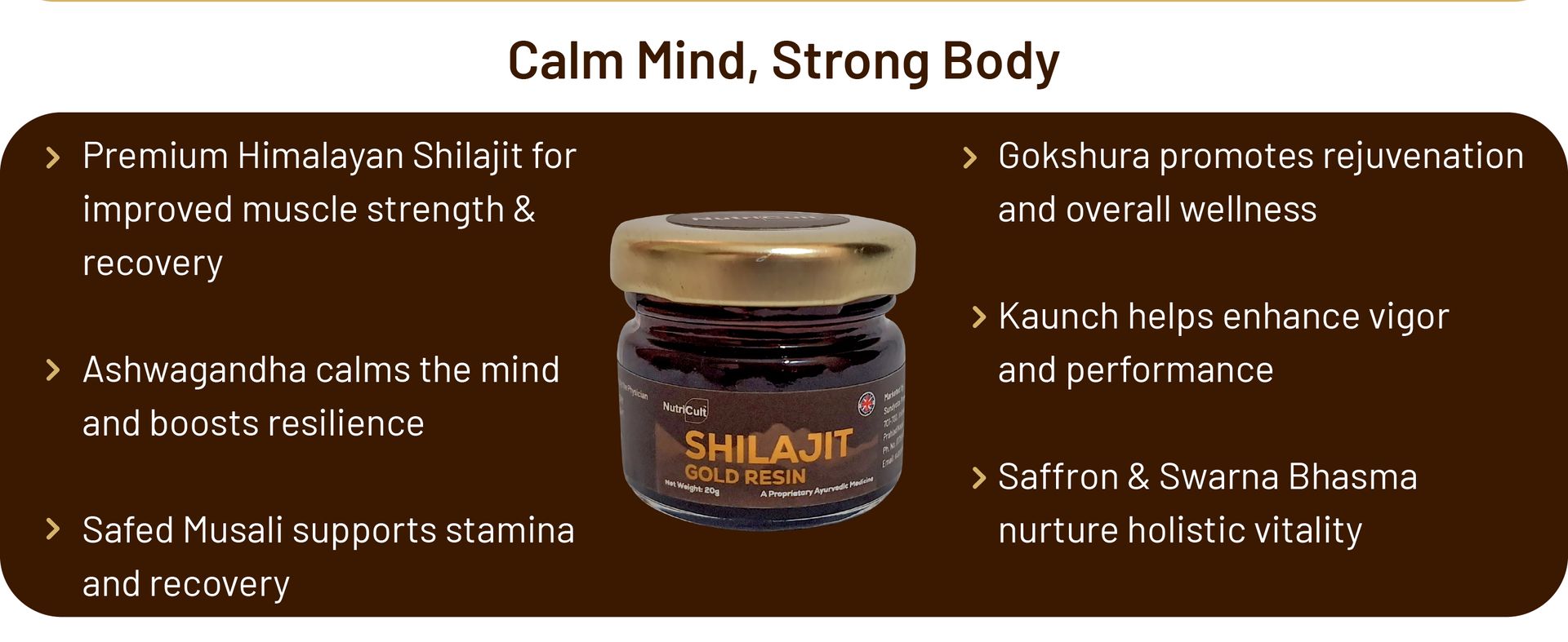 Shilajit Gold Resin For Men & Women | With KSM-66 Ashwagandha, Safed Musli, Gokshura & Saffron | Shilajit For Men | Supports Muscle Recovery, Energy, Stamina, Vitality | 40 Gram (Pack of 2)
