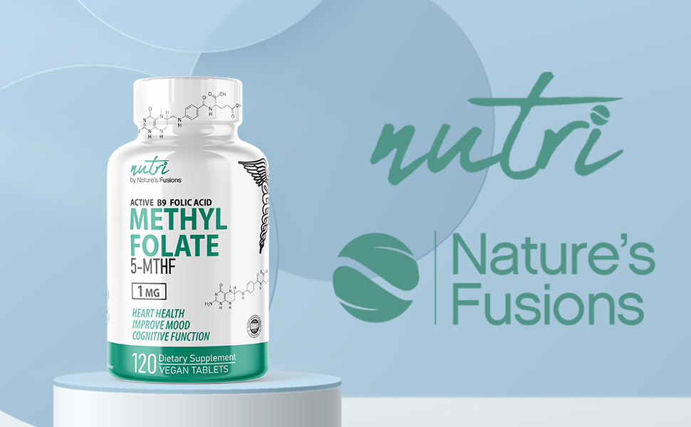 Nutri 5-MTHF L-Methylfolate 1mg, Methylated Folate Supplement - 120 Tablets