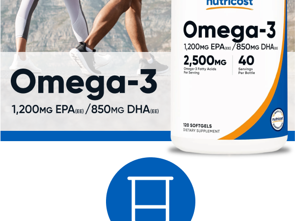 Nutricost Omega 3 Fish Oil (2500MG) 120 Softgels, 40 Servings