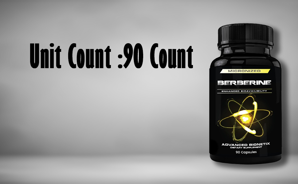 Advanced Bionetix 1500mg Advanced Bioavailability Micronized Berberine Supplement All Natural w/BerbeTal™ Support. 90 Total Capsules