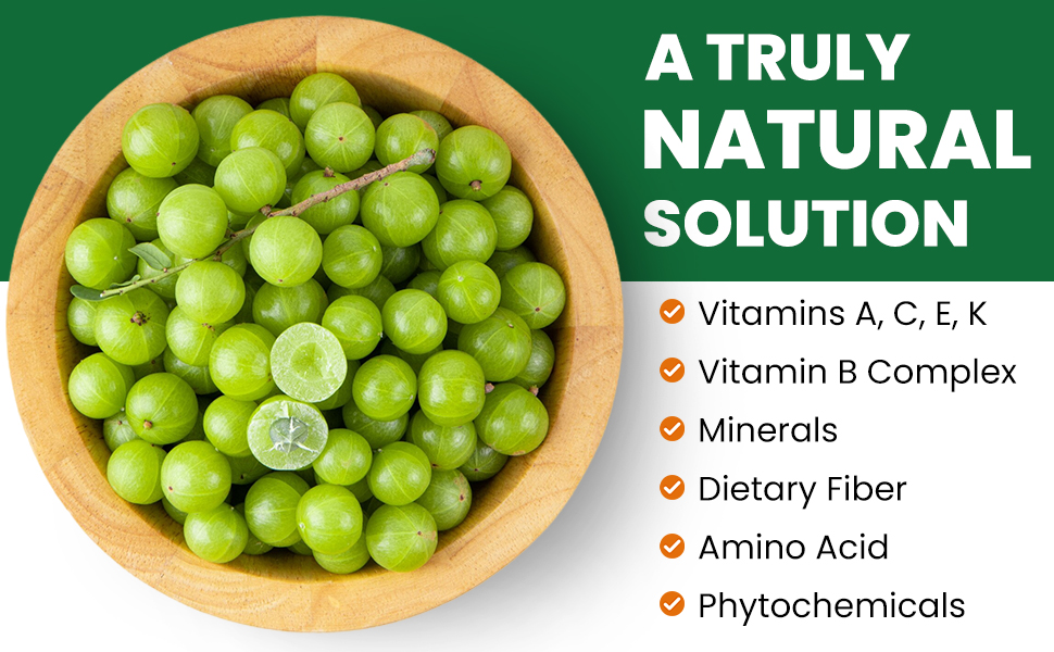AMLA Capsules. 1000mg per Serving, 120 Veg Capsules. Raw Green Whole Superfood. All Natural, Fresh and Original. No GMO and Gluten Free.