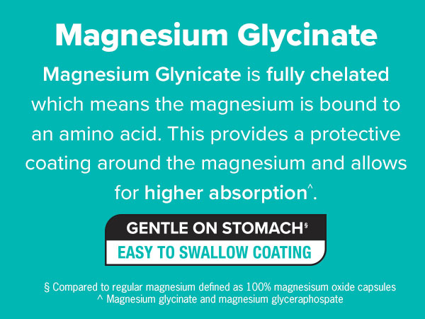 Qunol Magnesium Glycinate Tablets 300mg, 100% Chelated, Gluten-Free, 150ct