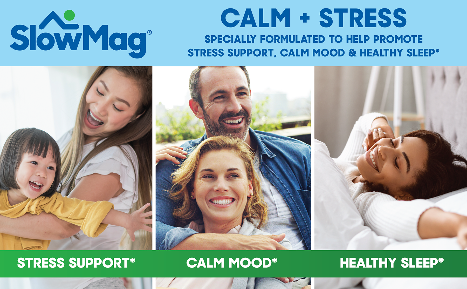 SlowMag Magnesium Glycinate Caplets, 100 Count, Slow-Release, Calm & Stress Support, Healthy Sleep, Gentle on Stomach, Chelated Magnesium Glycinate Supplements for Women & Men