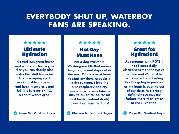 Waterboy Workout Hydration, Variety Pack, Sugar Free Electrolytes 30ct