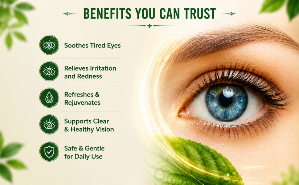 Arogya Netram Eye Drop 30ml | Herbal Eye wellness Eye Care with Turmeric, Mulethi, Punarnava & Rose | Natural Eye Comfort & Hydration