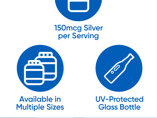 Nutricost Colloidal Silver 4oz, Cobalt Blue Glass Bottles