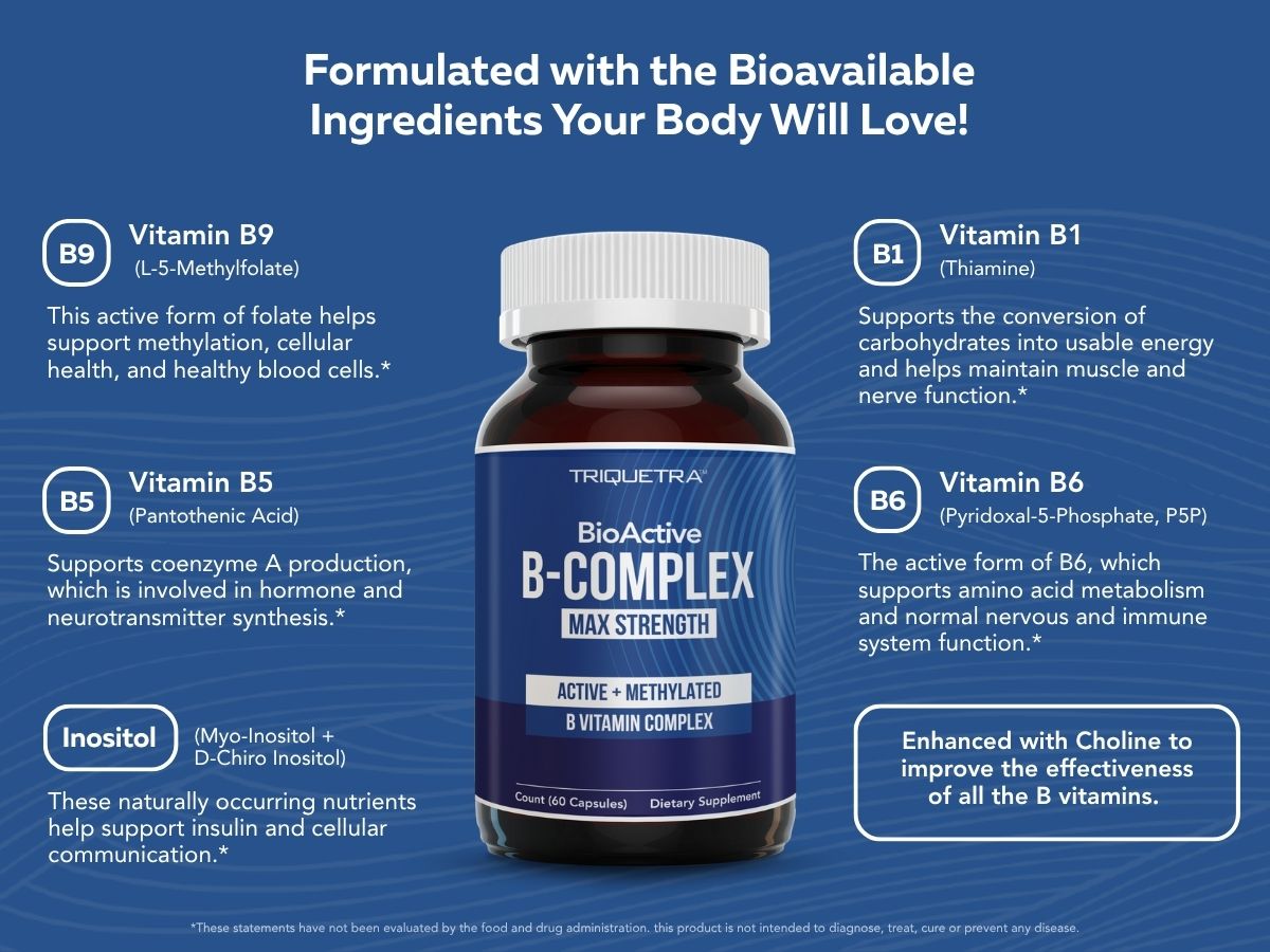 BioActive B Complex, Bloodstream Ready & Methylated, Complete 8 B-Vitamins