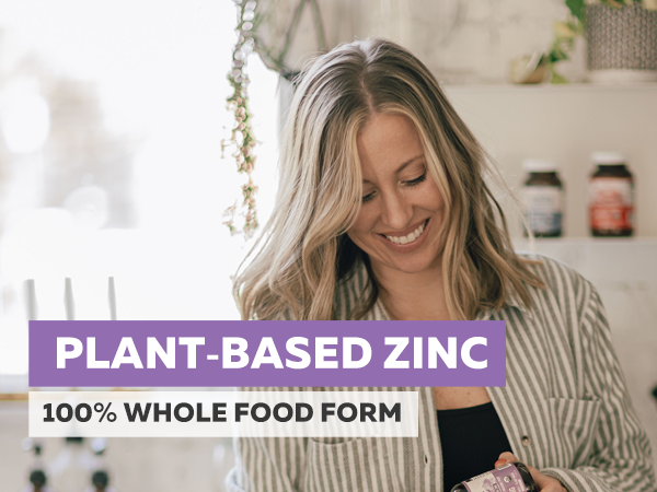 Organic Zinc 25 mg | Whole Food zinc Supplements | Derived from Organic Fruit, Elemental Zinc - Water Extracted, Vegan, GMO-Free - Essential Mineral, Antioxidant, Immune Support, Skin - 60 Servings