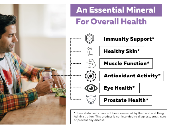 Organic Zinc 25 mg | Whole Food zinc Supplements | Derived from Organic Fruit, Elemental Zinc - Water Extracted, Vegan, GMO-Free - Essential Mineral, Antioxidant, Immune Support, Skin - 60 Servings