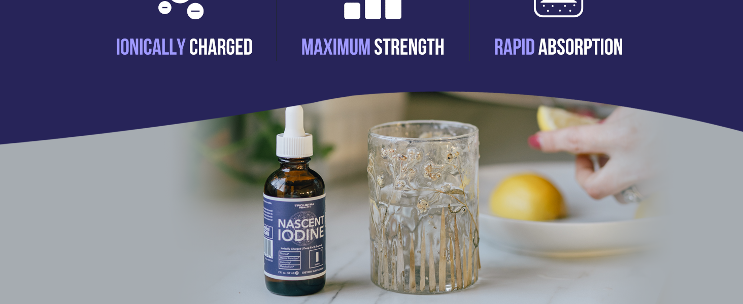 Nascent Iodine Supplement, 400 Servings, Glass Bottle, Vegan