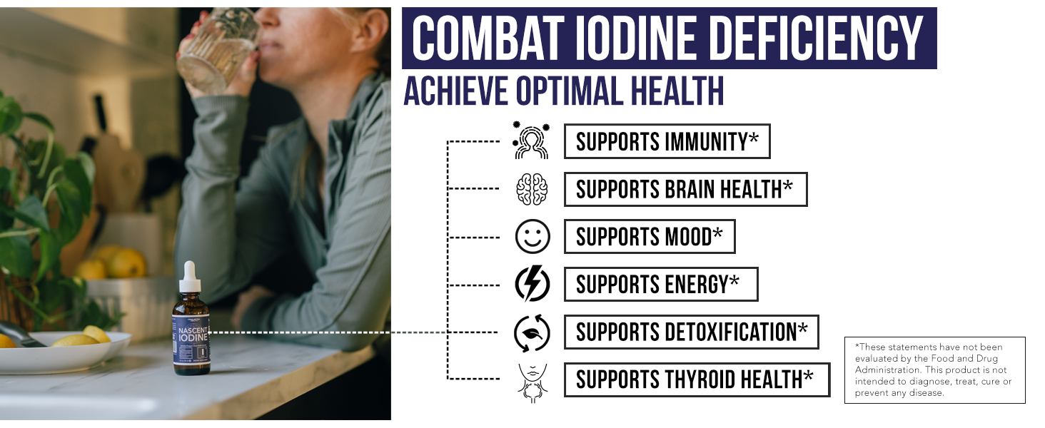Nascent Iodine Supplement, 400 Servings, Glass Bottle, Vegan