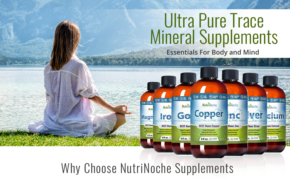 Colloidal Gold Liquid Organic Supplement by Nutrinoche - 100% Pure Nano Gold Mineral - Supports Mental Clarity, Focus & Relaxation - 8 oz Bottle - Vegan, Gluten-Free - Crystalline - 30 ppm