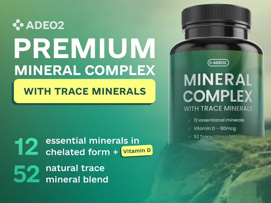 Premium Blend of 52 Trace Minerals Complex with Essential Minerals in Chelated Form – All Natural and 100% Organic - 120 Capsules - Full Spectrum Ionic Mineral Blend - Safe for Women and Men