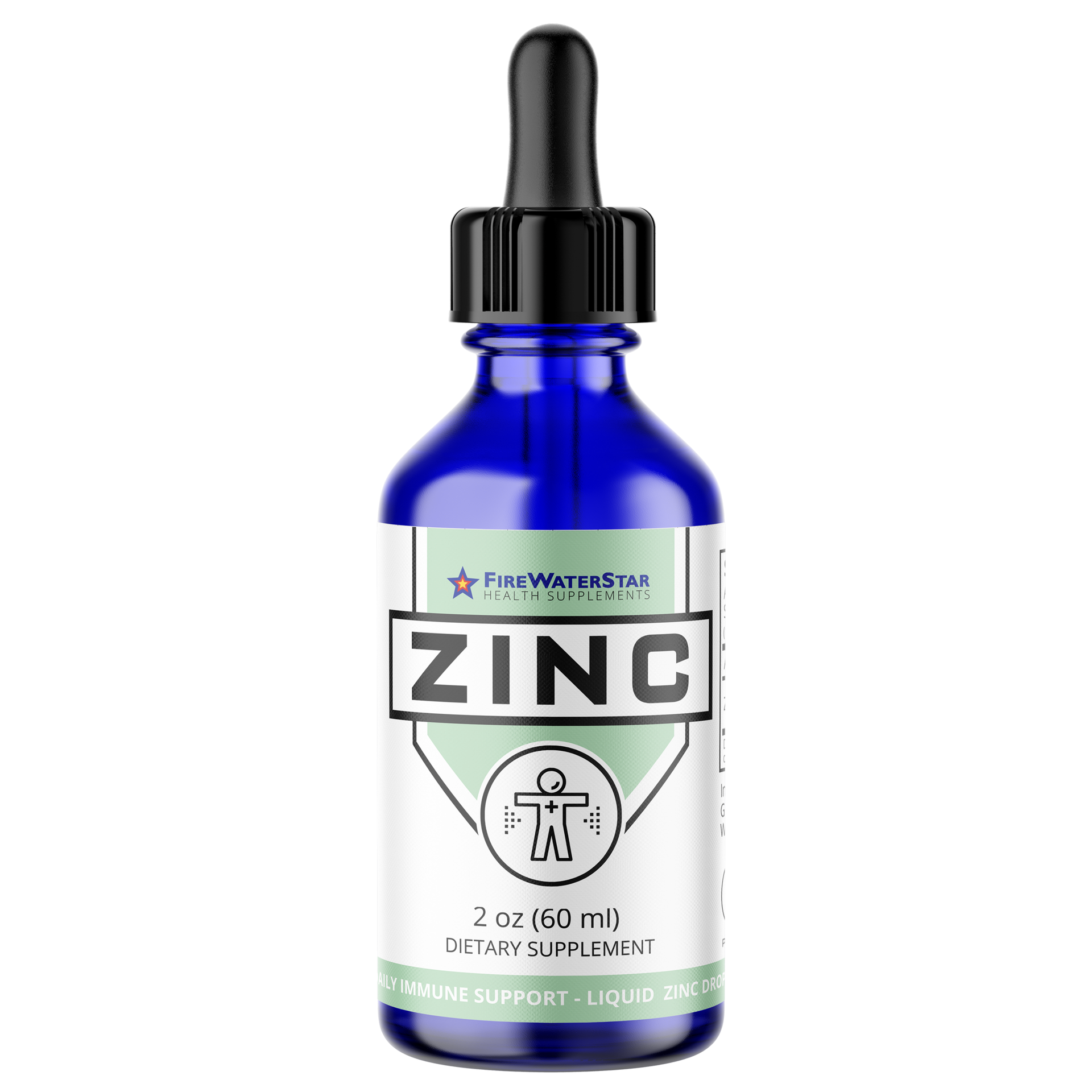 FWS Liquid Zinc Supplement for Men Women Kids, Organic Non-GMO Vegan, Ionic Zinc Sulfate Drops, Immune System Boost Healthy Skin Support Overall Wellness, 30 Day Supply, 2 oz