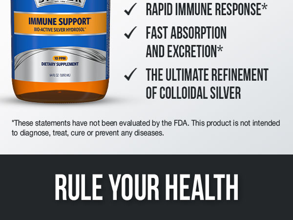 Sovereign Silver Immune Support, Colloidal Silver, 64 fl oz (1,892 mL)