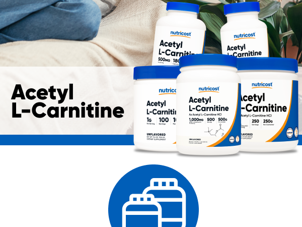 Nutricost Acetyl L-Carnitine (ALCAR) 500mg, 180 Capsules