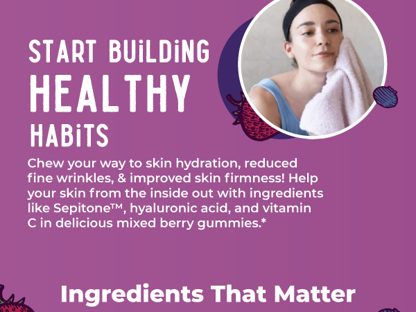 MaryRuth's Skin Restore + Renew Gummies with Hyaluronic Acid, 60 Gummies