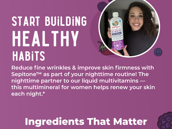 MaryRuth's Liquid Nighttime Liquid Multimineral + Skin Renew, 30 Servings