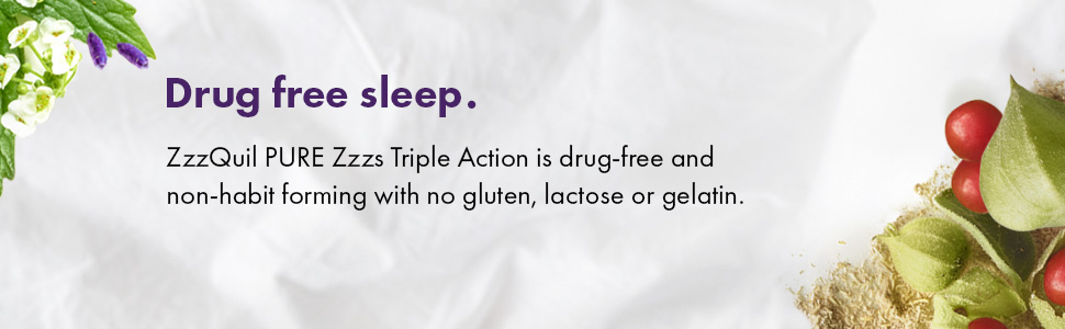 ZzzQuil PURE Zzzs Triple Action, Melatonin Gummies, Melatonin 6mg, 3X Melatonin, Sleep Aid with Ashwagandha, Calm Mood, Antioxidant Action, Sleep Aids for Adults, 60 Sleep Gummies