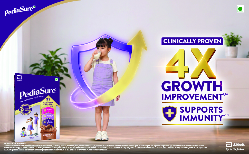 Pediasure Nutritional Drink Powder 950g/1 kg, Chocolate, Scientifically Designed Nutrition for Supporting Kids Growth (Weight May Vary)