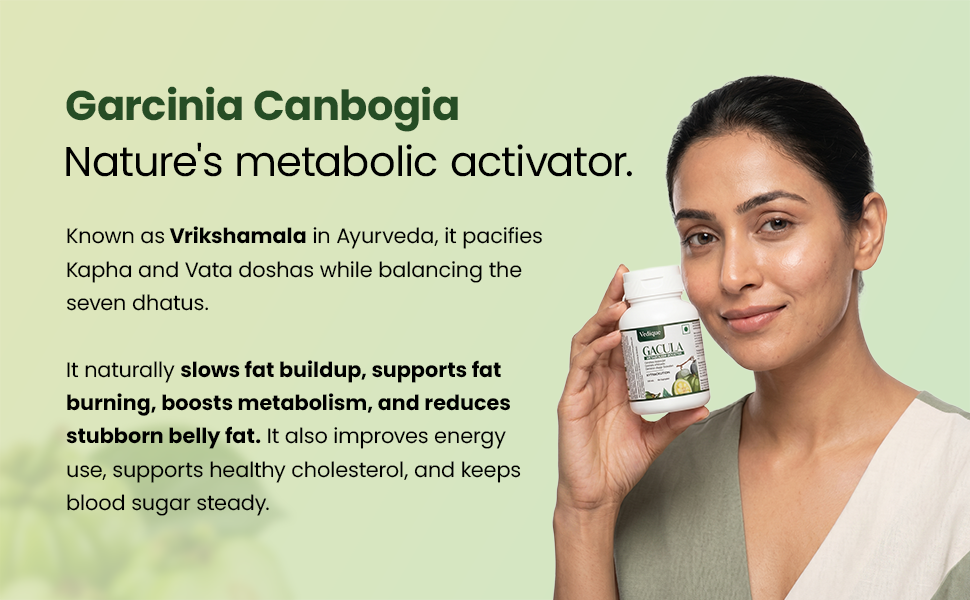Gacula Metabolic Support Supplement | Keto Fat Burner Weight Loss Products Supplement | 3-in-1 Garcinia, Curcumin & Amla Capsules | Advanced Weight Management, Natural Energy & Antioxidant Support | 60 Vegan Capsules Each Pack ( Pack of 2 )