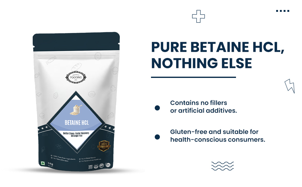 Betaine HCL Powder - 250 Grams | Digestive Support Formula for Better Nutrient Absorption & Stomach Acid Balance | Food Grade High Purity Supplement