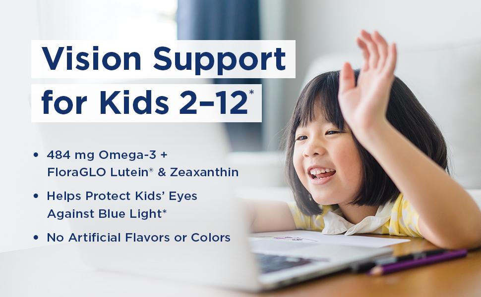Nordic Naturals Children'S Eye Gummy Chews | 484 Mg Omega 3 Fish Oil EPA & DHA With Lutein & Zeaxanthin | Supplement For Eye Health 2-12 Yrs | Gummies For Eyes Strawberry Lemonade 30 Fish Oil Gummies