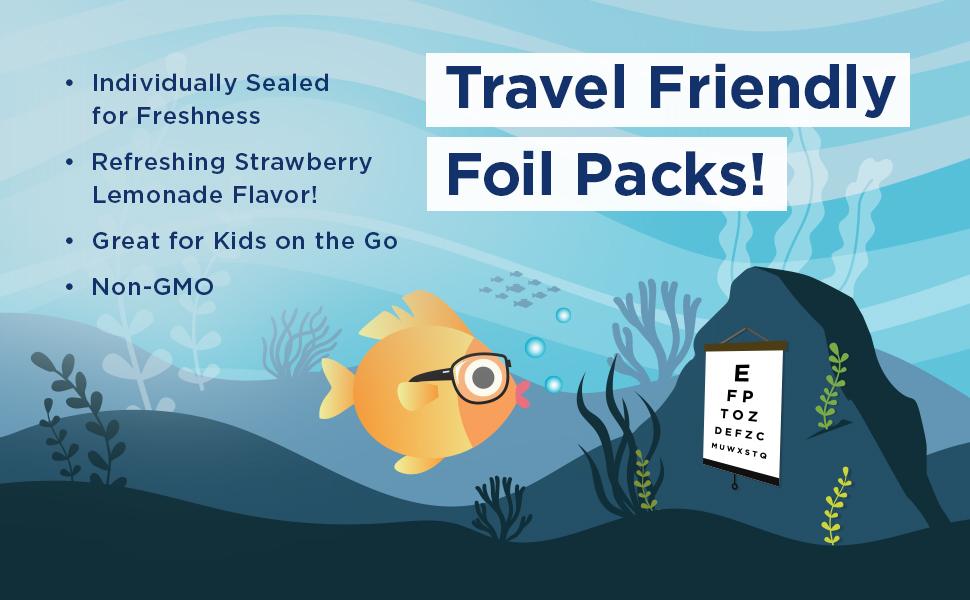 Nordic Naturals Children'S Eye Gummy Chews | 484 Mg Omega 3 Fish Oil EPA & DHA With Lutein & Zeaxanthin | Supplement For Eye Health 2-12 Yrs | Gummies For Eyes Strawberry Lemonade 30 Fish Oil Gummies