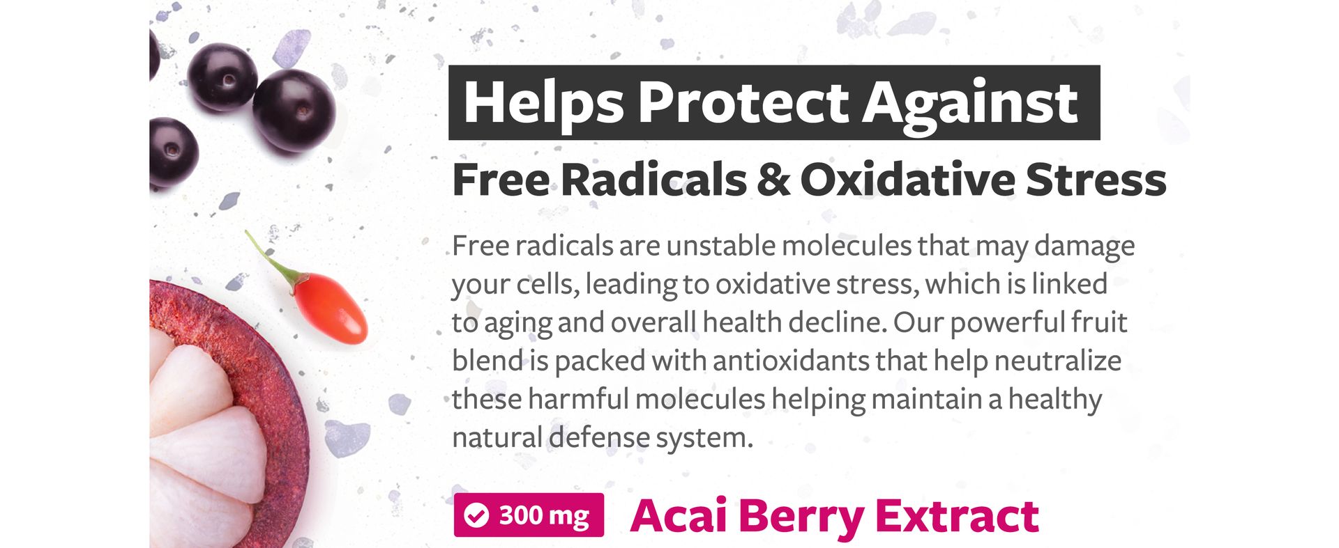 Super Antioxidants Supplement for Women & Men - High Potency Herbal & Fruit Blend with Acai, Goji, Pomegranate, Elderberry & Resveratrol for Skin Care & Immune Support - Vegan & Non-GMO - 60 Capsules