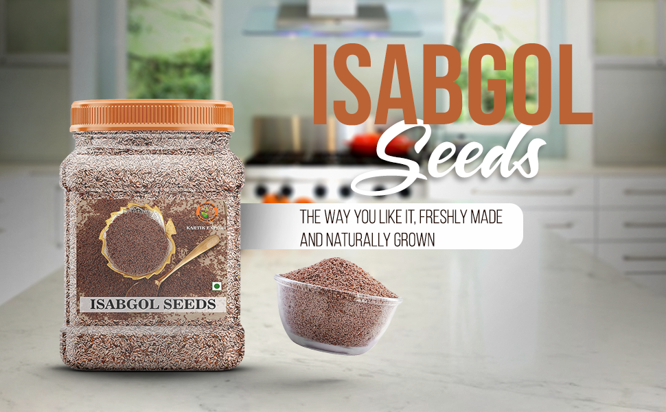 Kartik Export Isabgol Beej | Edible Isabgol Seeds | Psyllium Seeds (350gm) (Jar Pack)