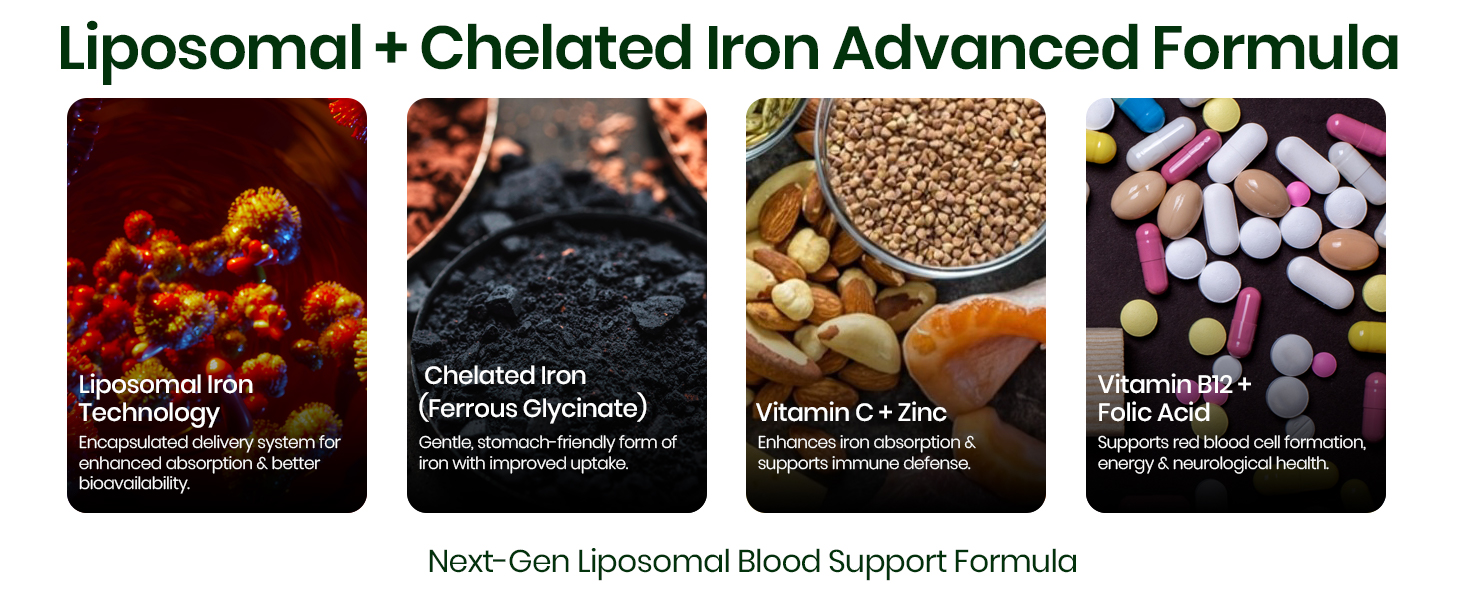 Vlado's Himalayan Organics Chelated iron supplement for women with Vitamin C,B12,Zinc & Folic Acid | Boost Hemoglobin Levels | Improves Concentration Level,Energy & Blood Building-100 Veg Tablets