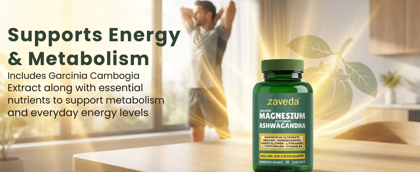 Magnesium Glycinate Ashwagandha Tablets, 60 VegTablets