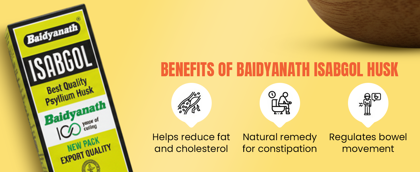 Baidyanath Asli Ayurved Isabgol - Psyllium Husk Powder 200gm (Pack of 2) Boosts Digestion | Constipation Relief Naturally | Rich Source Of Dietary Fiber Supplement - Premium Quality