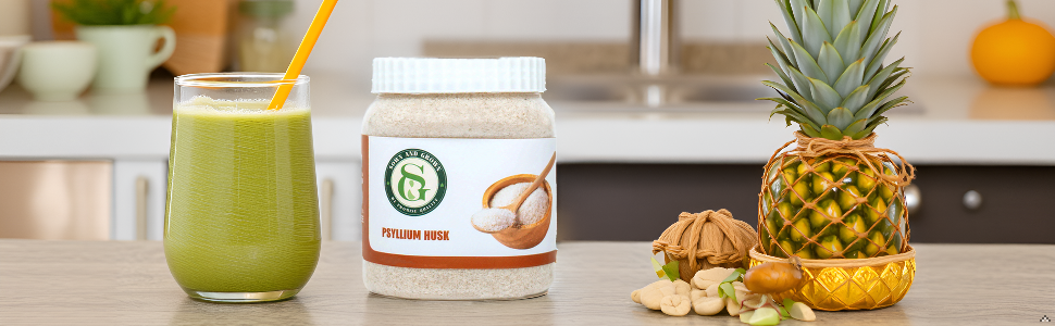Sown and Grown Isabgol 200gm - Psyllium Husk Powder, Isabgol Bhusi, Vegan, No Sugar or Artificial Sweeteners, Non GMO, Gluten Free (100gm x 2)