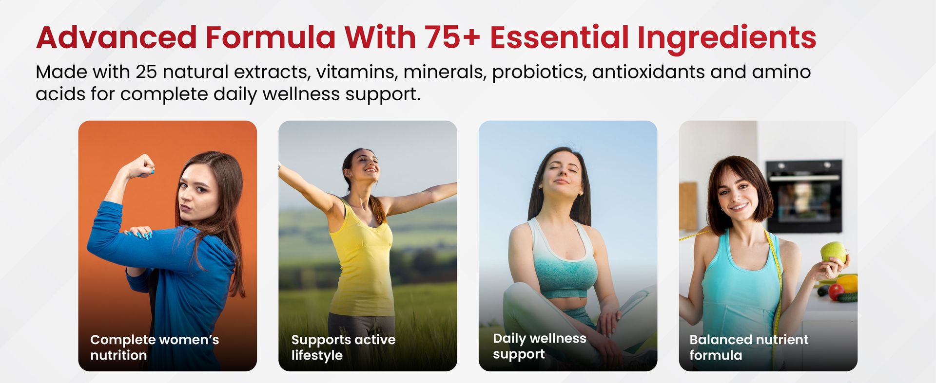 Vlado’s Himalayan Organics Liposomal Multivitamin for Women with 75+ Ingredients | Vitamin B1, B2, B3, B5, B6, B9, B12, C, D3, E, K2, Biotin, Calcium, Magnesium, Iron, Zinc | 9+ Powerful Blends | Energy, Immunity, Hair Skin & Nails Support | 60 Veg Capsules