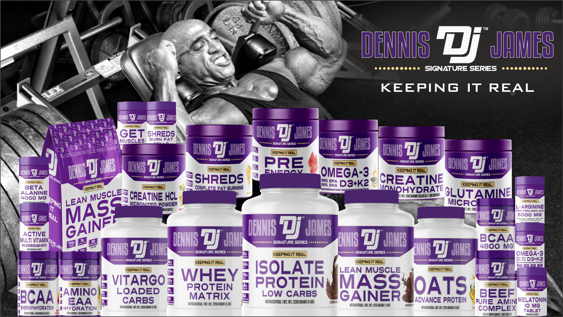 Dennis James Signature Series Get Muscles | Dope-Free Formula | 120 Tablets - Premium Muscle Support for Athletes and Fitness Enthusiasts