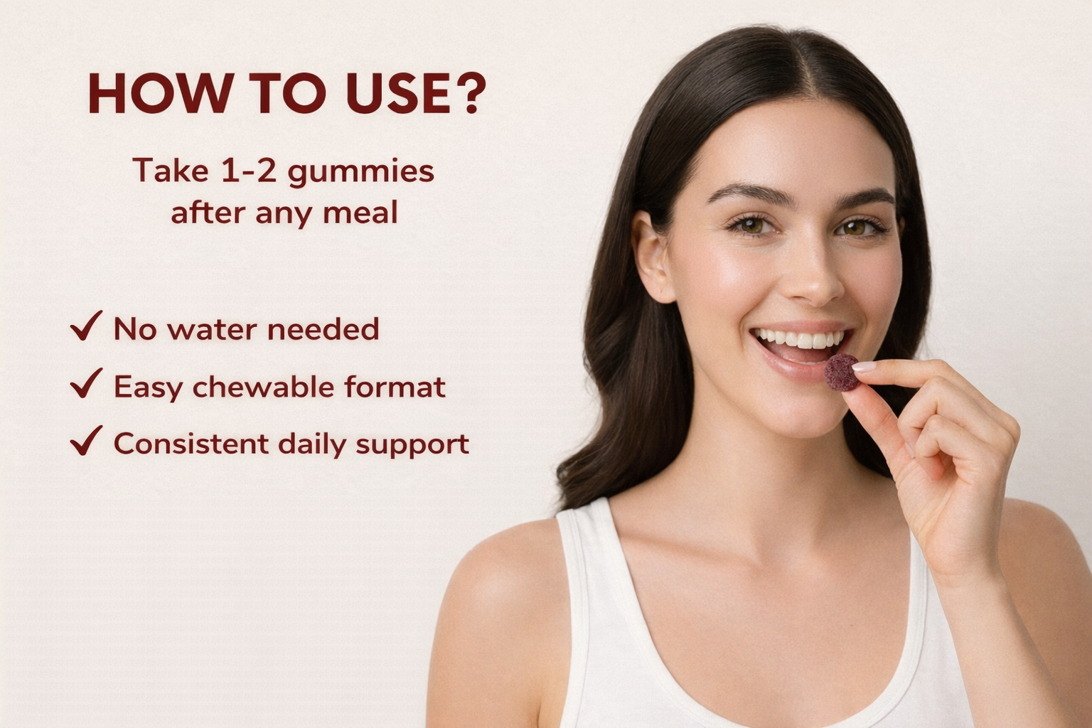 HerHarmony Women's Wellness Gummies | Ashoka Bark, Lodhra, Shatavari, Brahmi & Chasteberry Extract | Lychee Flavour | No Added Sugar | Herbal Women's Health Support | 30 Gummies