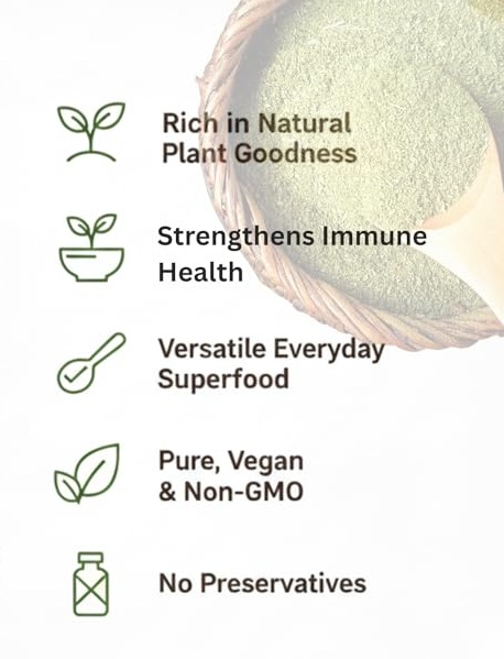 Henly Moringa Powder Superfood, Helps Naturally Boost Energy Levels, Improves Stamina & Vitality, Rich In Vitamins & Minerals 200G