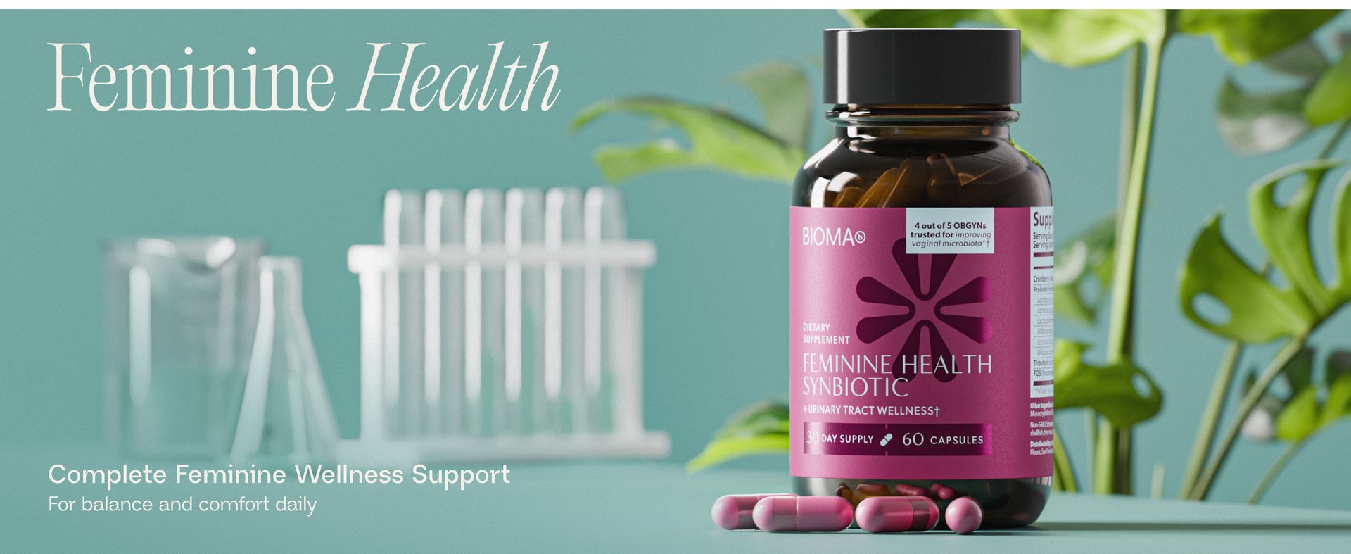 BIOMA Probiotics - Digestive Health Probiotic - Gut Support for Men & Women with Xylooligosaccharides, Tributyrin & Bifidobacterium - Vegan & Gluten Free - 60 Delayed-Release Capsules (30-Day Supply)