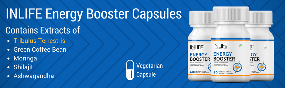 INLIFE Tribulus Terrestris Supplement 1000mg, Gokshura, 60 Veg Caps