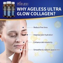 Ageless Ultra Anti Aging Liquid Collagen for Men & Women, Marine Collagen, Turmeric, Glutathione, and Rosa Roxburghii, Multi Vitamins, Skincare, Hydrating & Revitalizing Formula - 50 ml (10 Count) 3