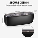 3 Compartment Waterproof Travel Pill Organizer, Portable Pill Box for Outdoor Travel Camping, Holder for Vitamins, Pills, Fish Oil, Supplements, Supplements (Black) 4