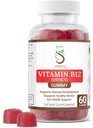 Vitamin B12 Gummy Energy Vitamins - Vitamin B12 Gummies for Adults 1000mcg W/Sodium - Energy Gummies That Support Bone Health W/Immune Support - 60 Raspberry Flavored Gummies 2