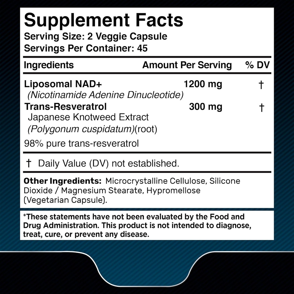 WELLNESS LABSRX Resveratrol Capsules 10000 - NAD+ Supplement Capsules 1500mg 4